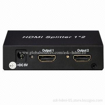 1.3V HDMI Splitter, 1 x 2, Supports 3D with 5V DC/1A Power Supply